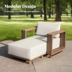 Captiva Designs Outdoor Patio Furniture Sectional Wicker Sofa Conversation Set With 9.8 Inch Thick Cushions -Furniture GUEST a68d998e e172 4792 b739 c84bef64ce54