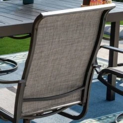 5pc Patio Dining Set With 34" Square Fire Pit Table & Swivel Arm Chairs - Captiva Designs -Furniture GUEST a8068952 fb81 416c ba7e 858f23b2b5bb