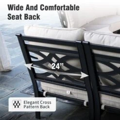 Captiva Designs 8pc Outdoor Half-Moon Sectional Patio Conversation Sets With 2 Round Table For Garden, Poolside, Balcony, Backyard -Furniture GUEST a8cad608 3b4c 45d5 b717 11c2ed94783c 1