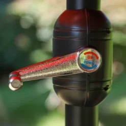 15' X 9' Rectangular Lit Outdoor Patio Market Umbrella With Extra Large Base And Sand Bags - Captiva Designs -Furniture GUEST a9eef7a3 5294 44ac a47c ff3d2c83f626