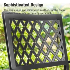 Captiva Designs 7pc Outdoor Patio Dining Slat-top Rectangle Steel Table & Swivel Metal Chairs With Cushions -Furniture GUEST aa7302ea 7e44 427e b8ca 6072010402e4
