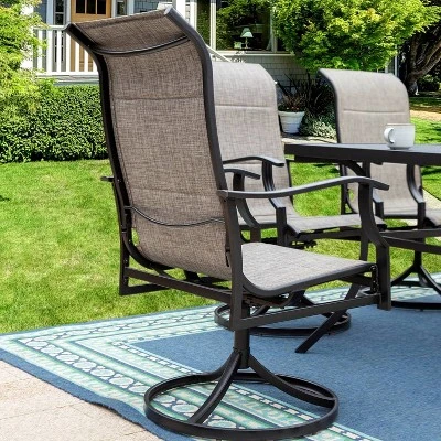 9pc Outdoor Dining Set With Extendable Table & Textilene Chairs - Captiva Designs 8 9pc Outdoor Dining Set With Extendable Table & Textilene Chairs - Captiva Designs - Image 6