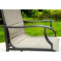 Captiva Designs 5pc Outdoor Slat-top Steel Dining Table & Grayish Bown Padded Sling Chairs -Furniture GUEST abcd7a8d f4ad 4884 84d4 9f3c20bb0cca