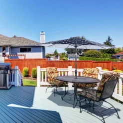 9' X 9' Outdoor Patio Market Umbrella With Tilt Crank Navy - Captiva Designs -Furniture GUEST ac2726a4 5e81 4961 87ec d44b658495a1