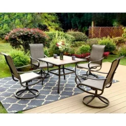 37"x37" Square Patio Dining Table With Umbrella Hole - Captiva Designs 13 37"x37" Square Patio Dining Table With Umbrella Hole - Captiva Designs -Furniture GUEST ad2b372b 9ea0 40b2 9950 43df0cfb57d3