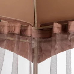 10' X 12' Outdoor Garden Gazebo With Skirts Tent Canopy Beige - Captiva Designs -Furniture GUEST ad3e7c65 e0e0 4088 ae2b a5570b1dd68f