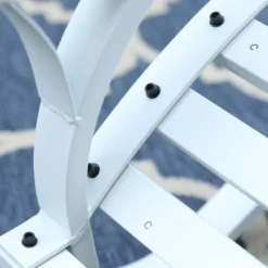 Outdoor Single Seat Steel Patio Chair - White - Captiva Designs -Furniture GUEST aed70a44 8f46 4dad 92ef 52d64016da39