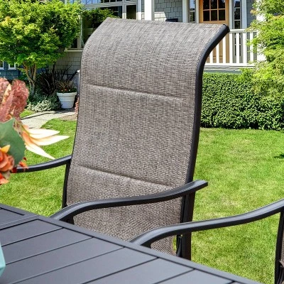 5pc Patio Dining Set With Round Table & Sling Arm Chairs - Captiva Designs 8 5pc Patio Dining Set With Round Table & Sling Arm Chairs - Captiva Designs - Image 6