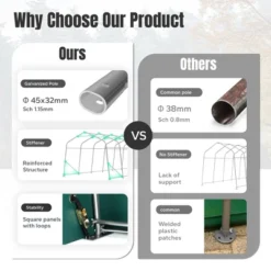 Captiva Designs 11 Ft. X 24 Ft. X 8.4 Ft. Heavy-Duty Portable Garage & Agricultural Shed With Galvanized Frame, Removable Doors And Walls -Furniture GUEST b088c1ed cfd5 4055 bb3d ae47770efc0a