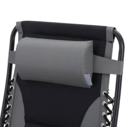 Captiva Designs Patio Zero Gravity Free XL Padded Seat Recliner With Cup Holder & Alloy Steel Frame - Gray -Furniture GUEST b13eedf3 1ae7 40a7 84bd 4f464569cf33