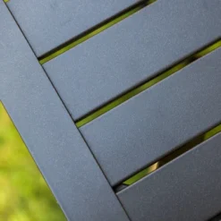 5pc Outdoor Dining Set With Swivel Chairs With Seat & Back Cushions & Square Metal Table With Umbrella Hole - Captiva Designs -Furniture GUEST b212a813 37b7 42ad a739 4f5ecb037bd5