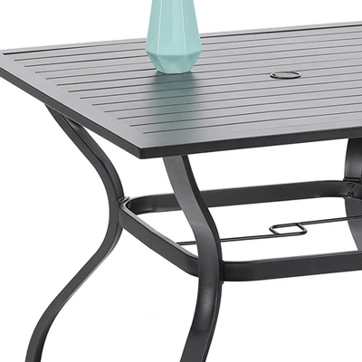 Captiva Designs 5pc Patio Dining Set With Square Table & 4 Metal Spring Motion Chairs 10 Captiva Designs 5pc Patio Dining Set With Square Table & 4 Metal Spring Motion Chairs - Image 8