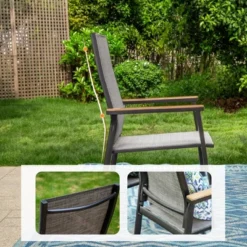 3pc Patio Dining Set With Small Square Table With Umbrella Hole & Lightweight Sling Chairs - Captiva Designs: Outdoor Furniture For Balcony 20 3pc Patio Dining Set With Small Square Table With Umbrella Hole & Lightweight Sling Chairs - Captiva Designs: Outdoor Furniture For Balcony -Furniture GUEST b436cc6c 689e 4b5a 9643 0a305c9b70d2