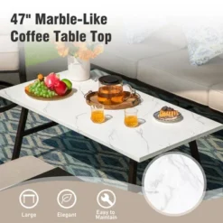 Captiva Designs 4pc Patio Outdoor Conversation Set With Swivel Grid-back Chairs For Garden, Poolside, Backyard -Furniture GUEST b66ee576 5ba7 4348 9da9 75fa7d984ea3 1