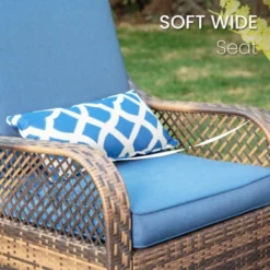 3-Piece Patio Conversation Set With Rocking Swivel Chairs & Table - Captiva Designs: Weather-Resistant Outdoor Ensemble