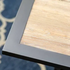 Outdoor Square Steel Dining Table - Brown - Captiva Designs -Furniture GUEST b8111c47 c1ec 4f11 a0a5 c4982e25da70