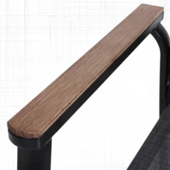 2pk Aluminum Patio Arm Chairs With Wooden Armrests - Captiva Designs -Furniture GUEST b8ad5b9d a2ab 4d42 b51d a8f0fdb230d3 4