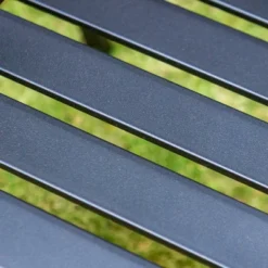 7pc Patio Dining Set With 59"x35" Steel Table With 1.57" Umbrella Hole & Steel Arm Chairs - Black - Captiva Designs -Furniture GUEST b9046f83 53fe 4b1d 855d da94ef39b269