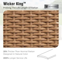 Captiva Designs Outdoor Patio Modular Furniture Sectional Wicker Sofa Set With 9.8 Inch Thick Cushions -Furniture GUEST bb3658ce 5952 49bb a059 6c564269bdcd