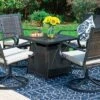 5pc Patio Dining Set With Steel Fire Pit Table & 360 Swivel Chairs - Captiva Designs 2 5pc Patio Dining Set With Steel Fire Pit Table & 360 Swivel Chairs - Captiva Designs -Furniture GUEST bc190774 398f 480d b507 d68d4f494f86