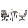 3pc Patio Set With 2 Swivel Chairs & Round Table - Black - Captiva Designs 1 3pc Patio Set With 2 Swivel Chairs & Round Table - Black - Captiva Designs -Furniture GUEST bddb36b6 3f21 4038 bd41 e174e68647ae