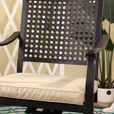 7pc Outdoor Dining Set With Swivel Chairs & Cushions & Expandable Table - Captiva Designs 13 7pc Outdoor Dining Set With Swivel Chairs & Cushions & Expandable Table - Captiva Designs - Image 11