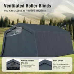 Captiva Designs Outdoor Portable Storage Shelter - Choose Between Two Spacious Garage Tents With Roll-Up Zipper Doors -Furniture GUEST be7f07b5 dc34 4473 9f35 257051711c26