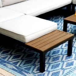 Captiva Designs 6pc Outdoor Conversation Set With Sectional Sofa Beige -Furniture GUEST bef76e4f 81af 4cf9 8fb5 130ca2e07b5d