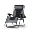 Captiva Designs Patio Zero Gravity Free XL Padded Seat Recliner With Cup Holder & Alloy Steel Frame - Gray -Furniture GUEST c080c8ff 51fc 4b86 b1ca 903c79372ecc
