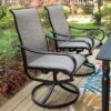 7pc Outdoor Dining Set With Steel Rectangle Table With Umbrella Hole & Swivel Chairs - Captiva Designs -Furniture GUEST c27de2ff 954e 4bfc 857e 370053c9b121