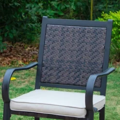 7pc Patio Dining Set With Steel Table & Chairs With Cushions - Captiva Designs -Furniture GUEST c28904d5 a869 4b67 96ec c44fb96f0d01