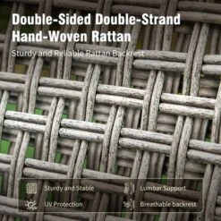 Captiva Designs 4PC Outdoor Wicker Patio Conversation Set With Coffee Table For Poolside, Backyard -Furniture GUEST c2ef4d9f 1ff2 445b a619 837fcf5cc396