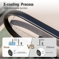 Captiva Designs 4pc Extra Large Metal Outdoor Patio Conversation Set With Swivel Pattern-back Chairs And Coffee Table -Furniture GUEST c388e2ff aa04 495b afcd c9ac097c16fd 1