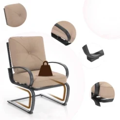 Captiva Designs 7pc Outdoor Dining Set With C-Spring Motion Chairs & Metal Table With Umbrella Hole 28 Captiva Designs 7pc Outdoor Dining Set With C-Spring Motion Chairs & Metal Table With Umbrella Hole -Furniture GUEST c3d55d3b 829e 4366 af3b 49330a2e7300