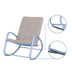 Outdoor Rocking Chair - Blue - Captiva Designs -Furniture GUEST c51d99a1 d02d 4fc0 bef2 dfd840f80c82