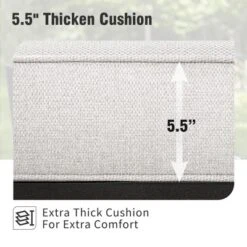 Captiva Designs 8pc Outdoor Half-Moon Sectional Patio Conversation Sets With 2 Round Table For Garden, Poolside, Balcony, Backyard -Furniture GUEST c545b71e 41ab 4322 80da 9ffede3dec72 1