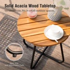 Captiva Designs 3pc Conversation Set With Bistro Table With Steel Frame & All-weather Woven Chairs -Furniture GUEST c618ae07 ab6c 4921 a74b bc3e4cfb9523