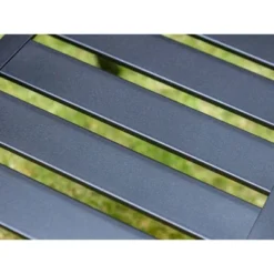 5pc Metal Indoor/Outdoor 37" Square Striped Dining Table With Arm Chairs & 1.57" Umbrella Hole - Captiva Designs -Furniture GUEST c6f0c18b 802d 4a0c a1b2 8aff5a1e7c56 2