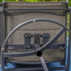 2pk Steel Patio 360 Swivel Padded Arm Chairs With Sling Seat & Back - Captiva Designs -Furniture GUEST c72cd7ea cd02 4ed2 85fb 4050e94175e4