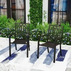5pc Patio Dining Set With Round Table & Sling Seat Steel Frame Chairs - Captiva Designs -Furniture GUEST c76d8fc0 1247 4c7e b607 6a6c2775c341 1
