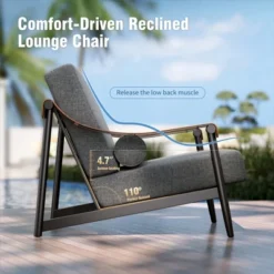 Captiva Designs Outdoor Patio Oversized Modern Luxury Conversation Sofa Set With Extra Thick Cushion And Coffee Table -Furniture GUEST c801f8a5 5e4b 402b bd34 b74c9bcf9e27