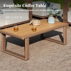 Captiva Designs Outdoor Patio Furniture Sectional Wicker Sofa Conversation Set With 9.8 Inch Thick Cushions -Furniture GUEST c83dcb18 be69 43a4 b0db 762c06d6de8f