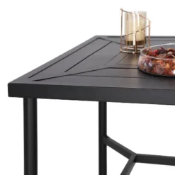 5pc Outdoor Bar Set With Cushions & Square Metal Table With Umbrella Hole - Captiva Designs -Furniture GUEST c8614757 7e53 4197 bf14 791ca67dca4a 3