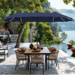 Captiva Designs 13ft Large Double-Sided Patio Umbrella, Outdoor Market Rectangle Umbrella (No Base) -Furniture GUEST c9c4f923 5ea2 45cd 9079 2e3084f117f6