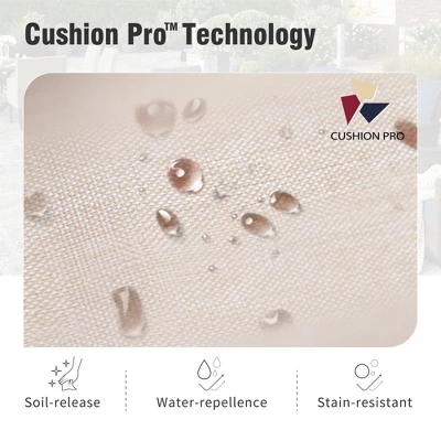 Captiva Designs 4pc Oversized Patio Outdoor Wicker Furniture Conversation Sofa Set With Coffee Table For Garden Yard Porch 8 Captiva Designs 4pc Oversized Patio Outdoor Wicker Furniture Conversation Sofa Set With Coffee Table For Garden Yard Porch - Image 6