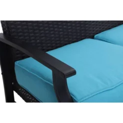 Rattan Wicker Patio Loveseat - Captiva Designs -Furniture GUEST cb6f4f2e 0692 4d7f 9056 215324d5f965