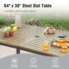 Captiva Designs 7pc Outdoor Patio Black Steel Dining Table & Brown Textilene Arm Chairs -Furniture GUEST cbf76707 aa94 44d2 8332 e67c3d275b51 2