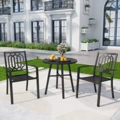 Captiva Designs 1pc Outdoor Patio Dining Table With Steel Frame -Furniture GUEST ccd0b734 ae1c 4a46 8ca6 e915cf3cee0e 1