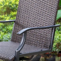 5pc Patio Dining Set With 360 Swivel Chairs & Square Net-Shaped Steel Tabletop - Captiva Designs 10 5pc Patio Dining Set With 360 Swivel Chairs & Square Net-Shaped Steel Tabletop - Captiva Designs -Furniture GUEST cd72c2f8 9115 46cd b44f 8b796478a113