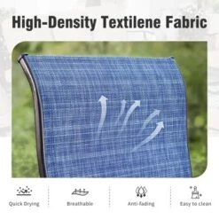 Captiva Designs 3pc Outdoor Dining Rectangle Metal Black Bar Table With U-shaped Legs & Sling Swivel Bar Stools -Furniture GUEST cd730f4b a357 42c7 a9c5 e121faa42a2e